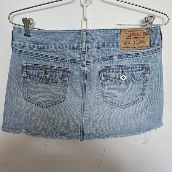 Hollister Y2k 90's Micro Mini Skirt Denim Blue (7) - Picture 2 of 13